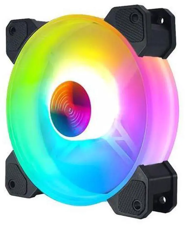 Alt view image 4 of 7 - Computer Case PC Cooling Fan RGB Adjust 120mm Quiet + IR Remote New Computer Cooler RGB CPU Case Fan Three in One