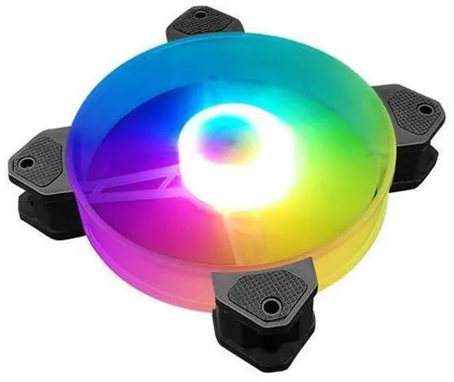 Alt view image 5 of 7 - Computer Case PC Cooling Fan RGB Adjust 120mm Quiet + IR Remote New Computer Cooler RGB CPU Case Fan Three in One