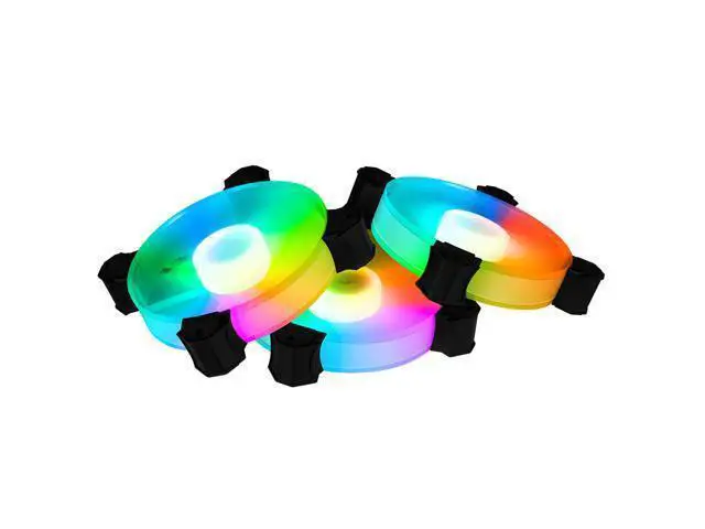 Alt view image 6 of 7 - 3-Pack 120mm RGB Case Fan with Remote Controller, Computer Case 12cm Cooling Fan RGB 6PIN, RGB LED Quiet High Airflow Adjustable Color LED Fan, CPU Cooler with RF Remote