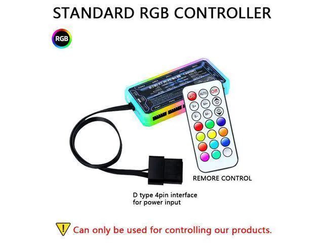 Alt view image 5 of 7 - 3-Pack 120mm RGB Case Fan with Remote Controller, Computer Case 12cm Cooling Fan RGB 6PIN, RGB LED Quiet High Airflow Adjustable Color LED Fan, CPU Cooler with RF Remote
