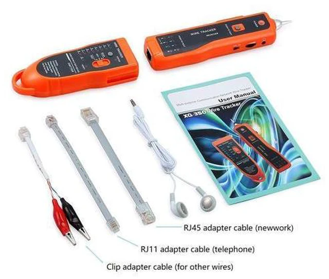 Alt view image 7 of 7 - Wire Tester RJ45 RJ11 Cable Tracker Line Finder Multifunction Wire Tracker Ethernet LAN Network Cat5 Cat6 with Earphone for Cable Collation, Network Maintenance Collation, Telephone Line Test