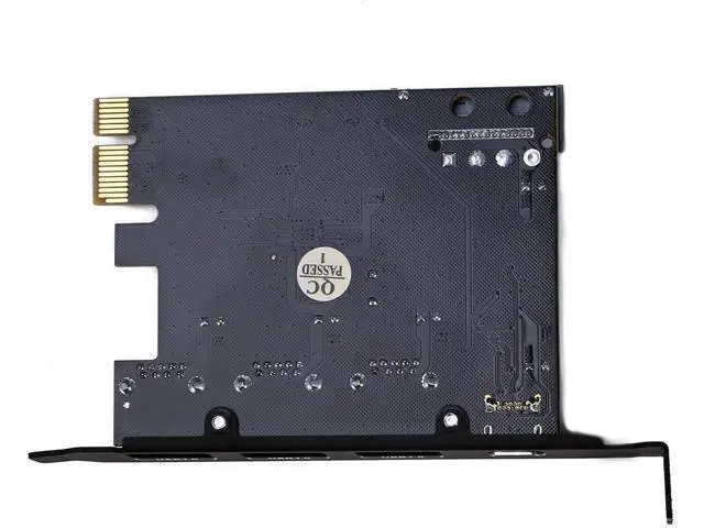 Alt view image 5 of 7 - PCI-E to USB 3.0 Type C +3 Type A Expansion Card - Interface USB 3.0 4-Port Express Card Desktop with 15 pin SATA Power Connector [ Include with A 4pin to 2x15pin Cable + A 15pin to 2x 15pin SATA Y-C