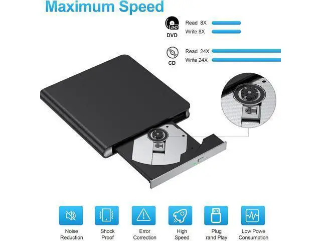 Alt view image 4 of 7 - External CD DVD Drive, 7-in-1 USB 3.0 & Type-C DVD Drive External with 4 USB Ports & SD/TF, DVD RW Burner External CD Drive for Laptop, Desktop, Mac-Book, Windows 11/10/8/7/XP/Linux/Vista/Mac