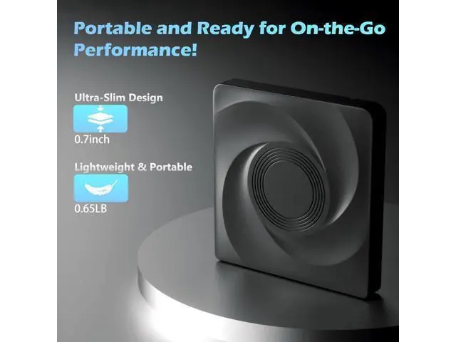 Alt view image 7 of 7 - External CD/DVD Drive for Laptop, USB 3.0 & Type C CD Burner External DVD Drive, CD ROM DVD Player Portable CD Reader for Laptop, Compatible with Laptop PC Windows 11/10//7 Linux Mac OS giyqxHw