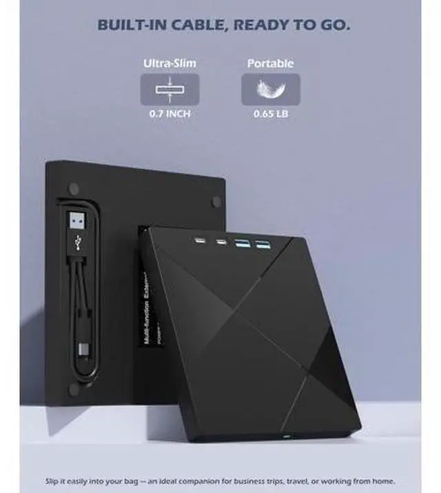 Alt view image 7 of 7 - 7 in 1 External CD/DVD Drive for Laptop, Portable DVD Player for Laptop with 2 USB A & 2 USB C, SD/TF Port, USB 3.0/Type C External DVD Drive,CD Drive USB Optical DVD Drive for PC Windows Linux