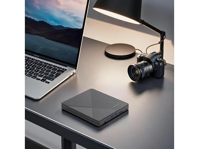 Alt view image 7 of 7 - 7 in 1 External CD DVD Drive for Laptop with 3 USB Ports & TF/SD Card Slots, USB 3.0 & USB-C CD DVD Optical Disc Reader Burner Player for MacBook Pro Laptop PC Windows 11/10/8/7 Linux Mac OS