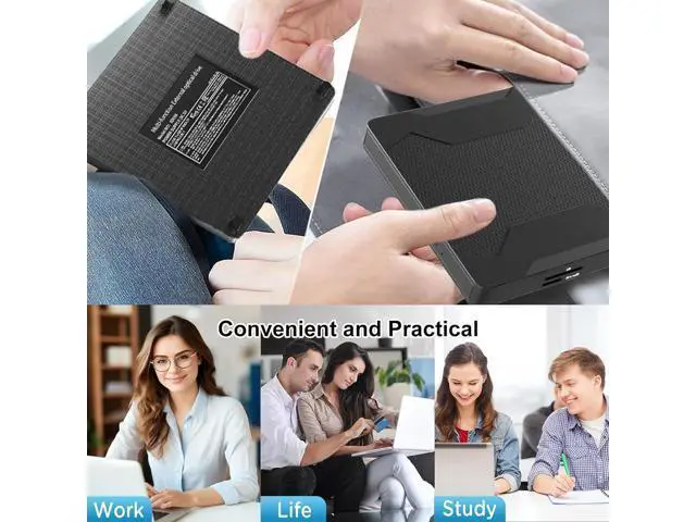 Alt view image 7 of 7 - 5 in 1 External CD DVD Drive with 2 USB Ports and SD/TF Card Slots, Type-C USB 3.0 Portable CD/DVD Disk Drive Player Burner Reader Writer for Laptop Desktop PC Windows 11/10/8/7/XP Linux, MacOS