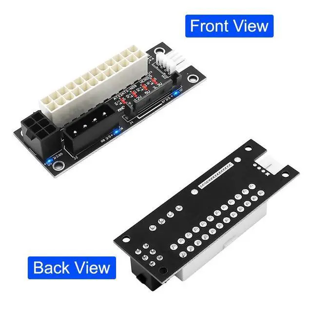 Alt view image 6 of 6 - ADD2PSU Power Supply Connector 4 in 1 Molex 4Pin/SATA/ATX 6Pin/4Pin Dual PSU Multiple Power Supply Adapter, Synchronous Power Board, Add 2PSU with Power LED