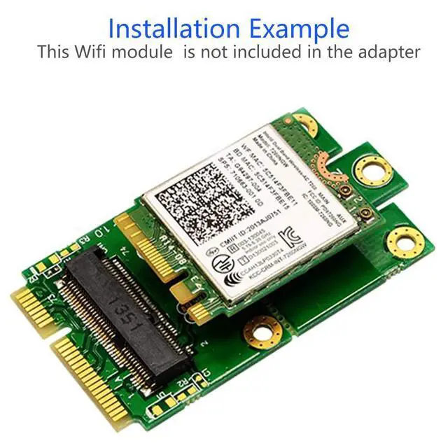 Alt view image 5 of 6 - M.2 (NGFF Key E) to MPCIe (PCIe+USB) Adapter pcie Card m.2 pcie Adapter