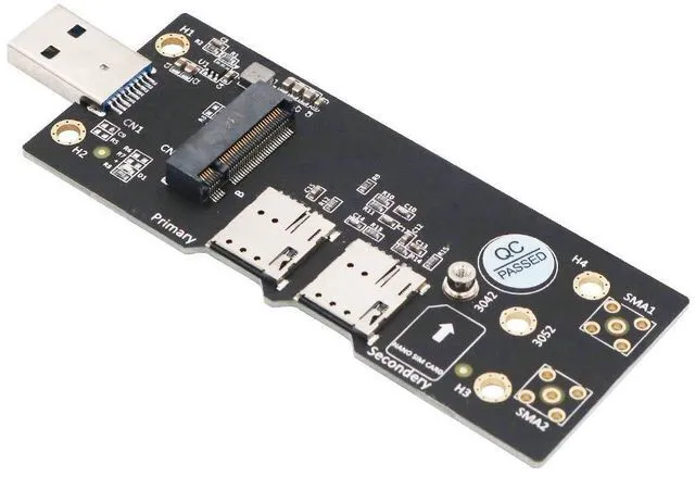 Main image of SUPERPLUS NGFF(M.2) to USB 3.0 Adapter with Dual Nano SIM Card Slot for 3G/4G/5G Module
