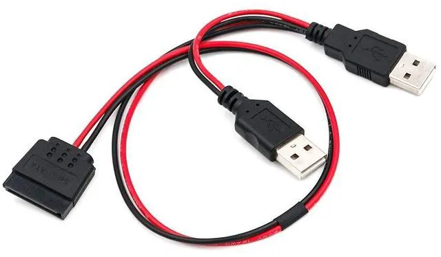 Alt view image 2 of 5 - SUPERPLUS 40cm USB to SATA Power Cable for 2.5" SATA HDD