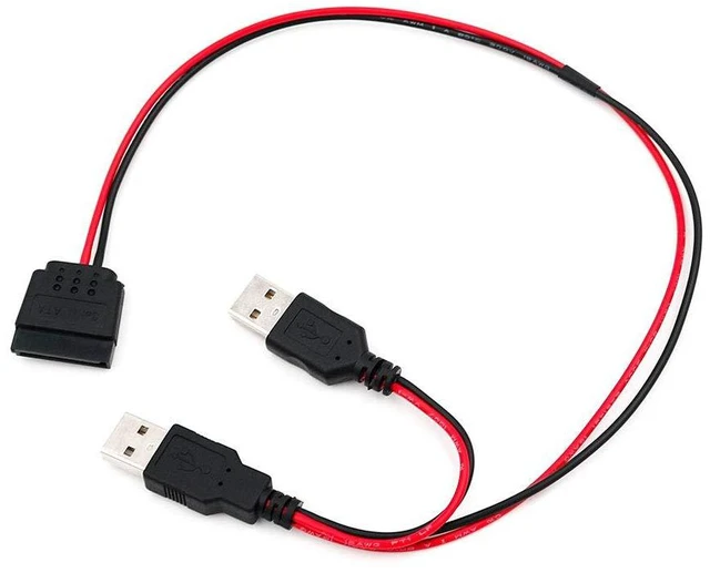 Alt view image 3 of 5 - SUPERPLUS 40cm USB to SATA Power Cable for 2.5" SATA HDD
