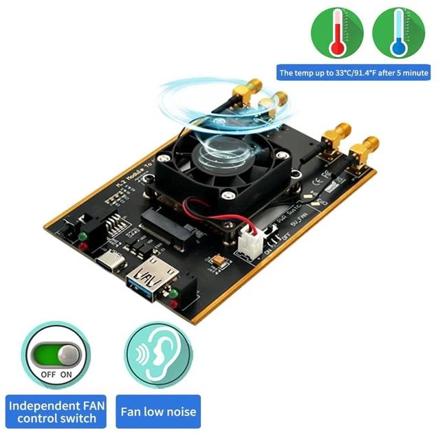 Alt view image 3 of 7 - NGFF(M.2) to USB 3.0 Adapter with Dual SIM Card Slot for 3G/4G/5G Module