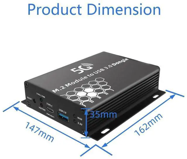 Alt view image 7 of 7 - NGFF(M.2) to USB 3.0 Adapter with Dual SIM Card Slot for 3G/4G/5G Module