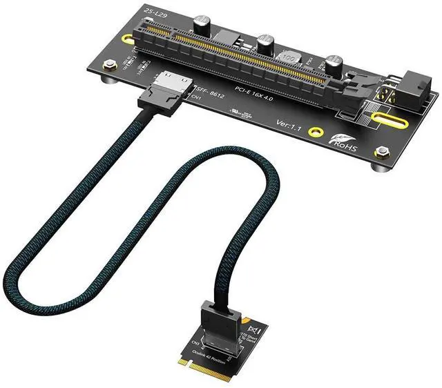 Main image of M.2 M-Key 2230 to PCIe 4.0 X16 with Oculink SFF-8612/8611 Extension Cable