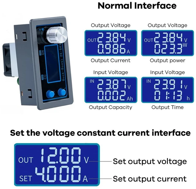Alt view image 6 of 7 - DC DC Buck Boost Power Converter CC CV 0.6-36V 5A 5V 6V 12V 24V Power Module Adj