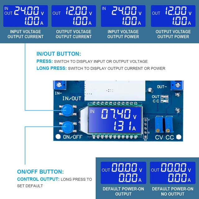 Alt view image 3 of 7 - DC to DC Buck Converter CV CC Power Supply Module Voltage Regulator, 1.2V-32V Ou