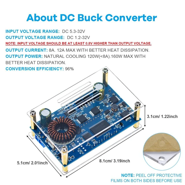 Alt view image 4 of 7 - DC to DC Buck Converter CV CC Power Supply Module Voltage Regulator, 1.2V-32V Ou