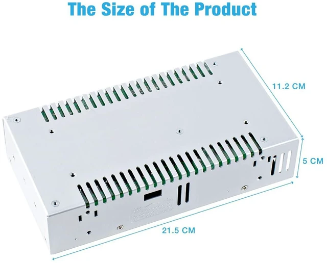 Alt view image 7 of 7 - AC 110V/220V to DC 12V 30A 360W Regulated Universal Switching Power Supply Trans