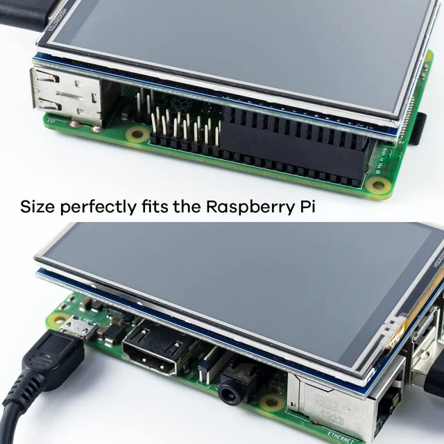 Alt view image 3 of 7 - 3.5 Inch 480x320 Touch Screen TFT LCD SPI Display Panel for Raspberry Pi B, B+,