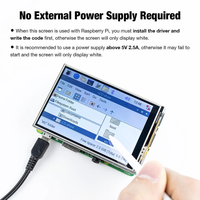 Alt view image 4 of 7 - 3.5 Inch 480x320 Touch Screen TFT LCD SPI Display Panel for Raspberry Pi B, B+,