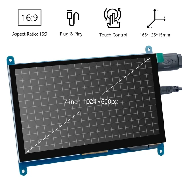Alt view image 2 of 7 - 7 Inch IPS LCD Touch Screen Display Panel 1024×600