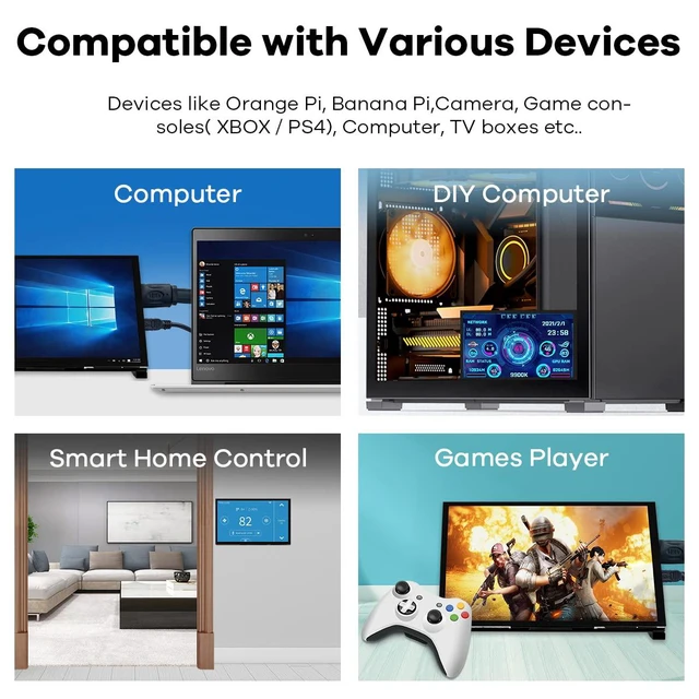 Alt view image 5 of 7 - 7 Inch IPS LCD Touch Screen Raspberry Pi Monitor Display 1024×600