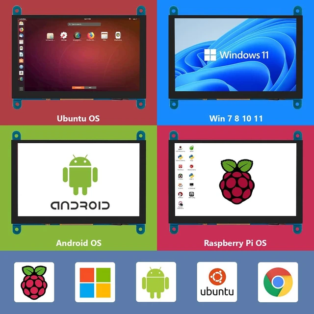 Alt view image 6 of 7 - 5 Inch IPS LCD Touch Screen Display Panel 800×480 HDMI Monitor