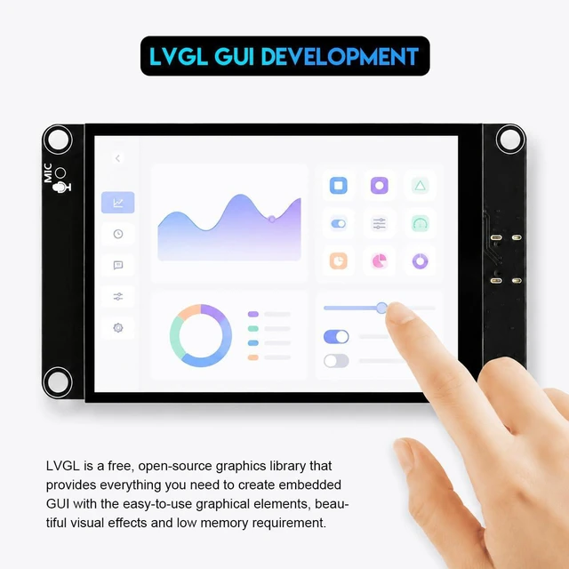 Alt view image 6 of 7 - ESP32-S3 Touchscreen Module, 3.5" 240x320 IPS LCD EPS32 Display with WiFi Blueto