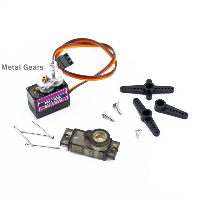 Alt view image 2 of 7 - 5 Pack MG90S Servo 9G Servo Metal Gear Micro Servo for Arduino Project RC Helico