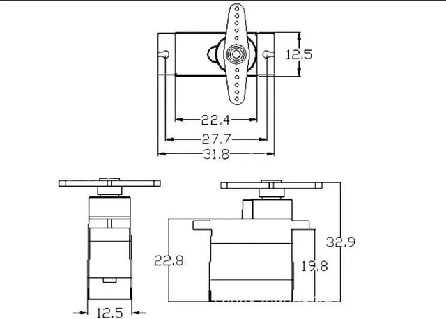 Alt view image 7 of 7 - 5 Pack MG90S Servo 9G Servo Metal Gear Micro Servo for Arduino Project RC Helico