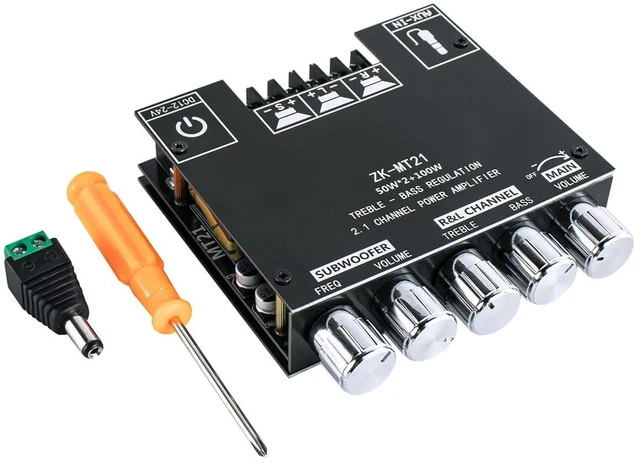 Main image of ZK-MT21 2.1 Channel Bluetooth Audio Power Amplifier Board 50W×2+100W with Treble