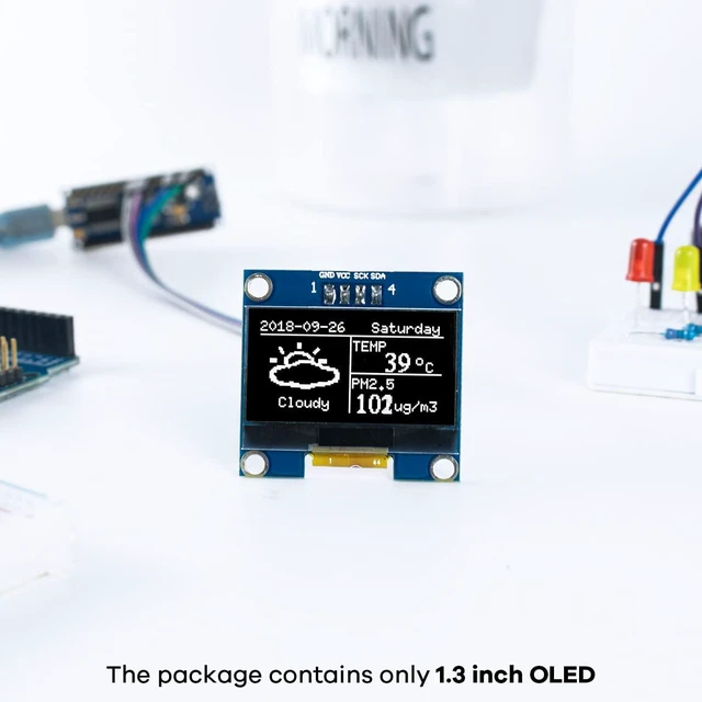 Alt view image 5 of 6 - 5 Pcs 1.3 Inch IIC I2C OLED Display Module 128x64 Pixel SH1106 Screen Module Com