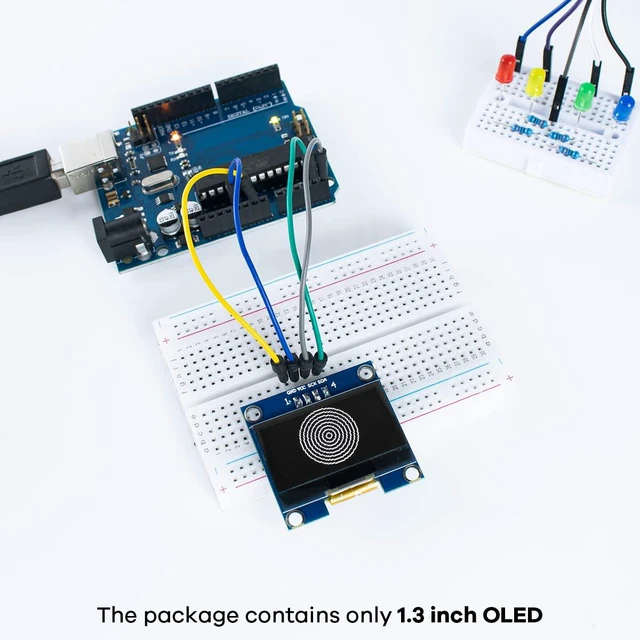 Alt view image 6 of 6 - 5 Pcs 1.3 Inch IIC I2C OLED Display Module 128x64 Pixel SH1106 Screen Module Com