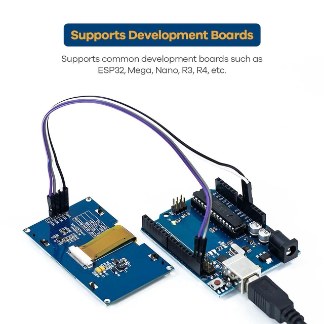 Alt view image 4 of 7 - 2.42 inches 128x64 IIC I2C OLED Display Module SSD1309 Driver OLED Screen Module