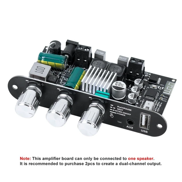 Alt view image 6 of 7 - ZK-1001U Mono Bluetooth Amplifier Board, 100W Power Amp with TWS Pairing, 9-24V
