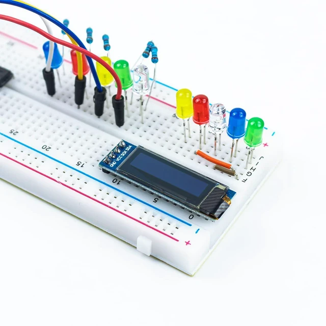 Alt view image 6 of 7 - 5 Pcs 0.91 Inch I2C OLED Display Module IIC OLED Screen DC 3.3V~5V Compatible wi