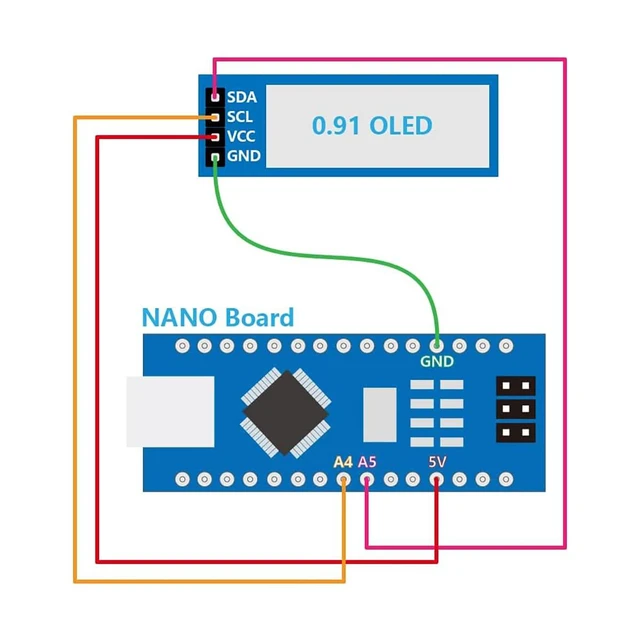 Alt view image 5 of 7 - 5 Pcs 0.91 Inch I2C IIC OLED Display Module OLED Screen DC 3.3V~5V Compatible wi