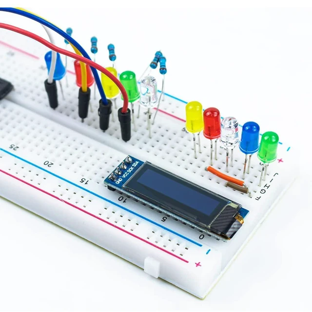 Alt view image 6 of 7 - 5 Pcs 0.91 Inch I2C IIC OLED Display Module OLED Screen DC 3.3V~5V Compatible wi