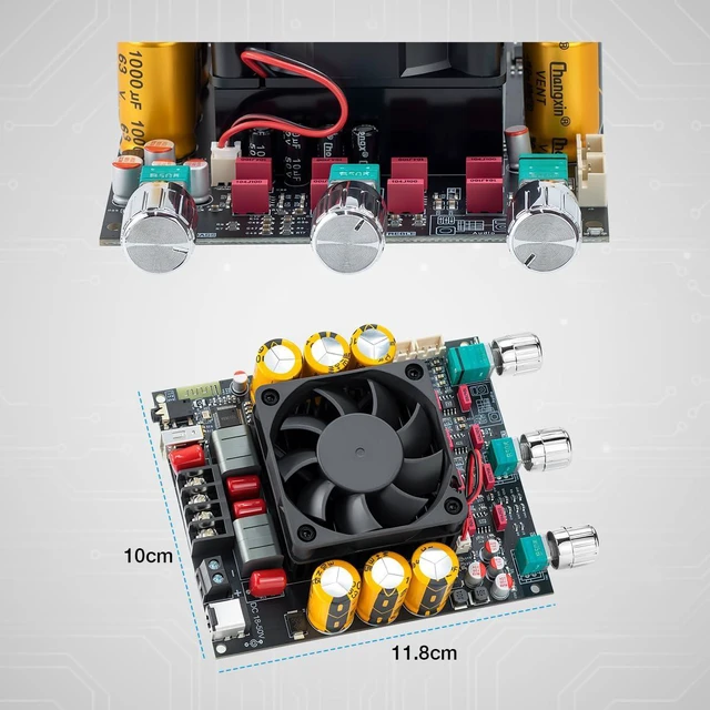 Alt view image 5 of 6 - TPA3255 Bluetooth 5.3 Power Amplifier Board 300W+300W