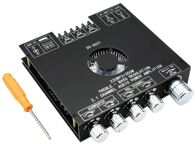 Main image of ZK-AS21 TPA3255 Bluetooth 5.1 Power Amplifier Board HiFi 2.1 Channel 220Wx2+350W