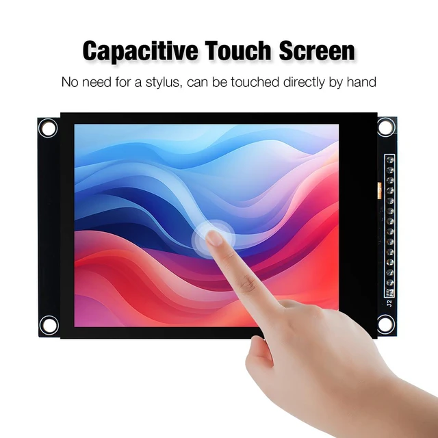 Alt view image 2 of 7 - 3.2 inch 240x320 IPS Capacitive Touch Screen LCD Module SPI Serial ILI9341V Driv