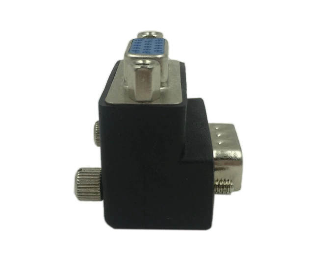 Alt view image 2 of 6 - 90 Degree VGA 15 Pin Male to Female Extension Cable Converter Adapter Coupler