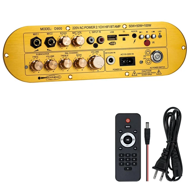 Main image of D900 2.1 Channel Bluetooth Amplifier 50W×2 + 100W Subwoofer