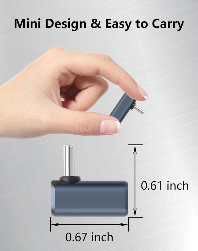 Alt view image 7 of 7 - Up Angle USB C Adapter 3 Pack, 90 Degree USB C Male to USB Type-C Female Adapter