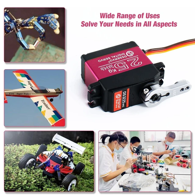 Alt view image 7 of 7 - DS3225 25kg RC Servo High Torque Full Metal Gears Waterproof Digital Servo Compa