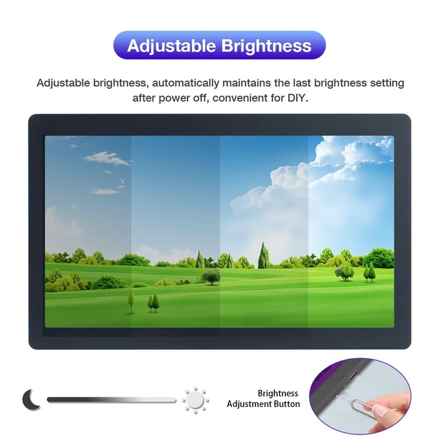 Alt view image 2 of 7 - 7 Inches USB C Mini Monitor 1024x600 IPS LCD Display Type C Secondary Screen for
