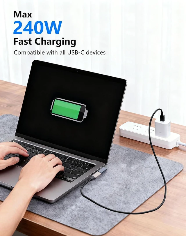 Alt view image 3 of 7 - Right Angle USB C Adapter 3 Pack, 90 Degree USB C Male to USB Type-C Female Adap