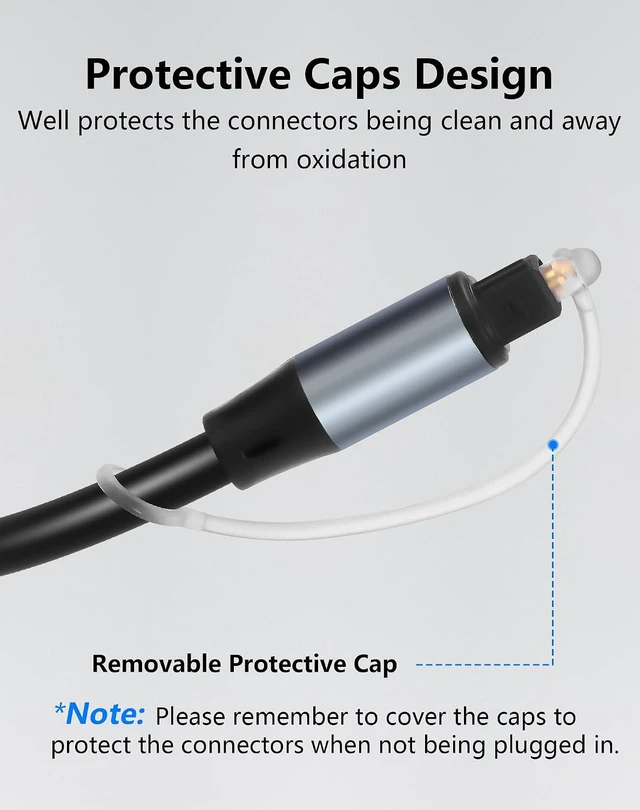 Alt view image 6 of 7 - Toslink Optical SPDIF to 3.5mm AUX Audio Adapter Cable 6 Ft, 24bit / 192KHz SPDI
