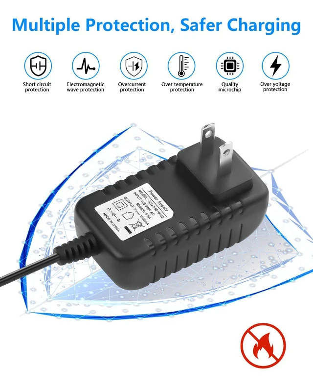 Alt view image 6 of 7 - 5V 1A 5W Power Supply Adapter AC100-240V to DC 5 Volt 1Amp Power Cord Replacemen